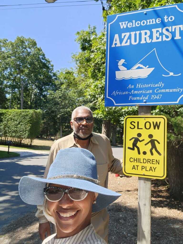 With Central Brooklyn EDC Executive Director LaShawn Allen Muhammad in historic Azurest in Sag Harbor, the Hamptons